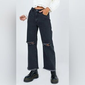 Princess Polly Black Flare & Wide Leg Jeans